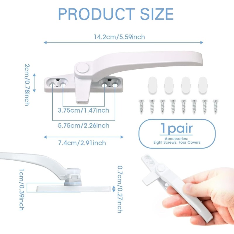 Glass Window Lock Handle 2Pcs  - Glass Door Hinge review and price