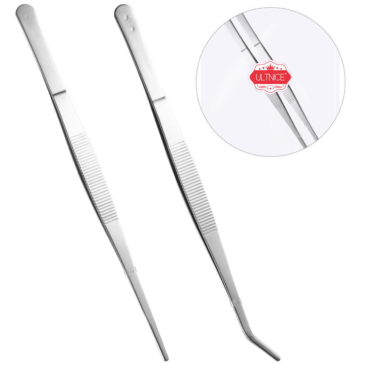 2pcs Stainless Steel Tweezers  - Feeding Tong Stainless review and price