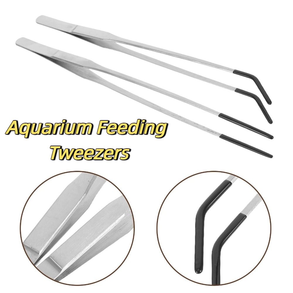 2Pcs Stainless Steel Aquarium  - Feeding Tong Stainless review and price