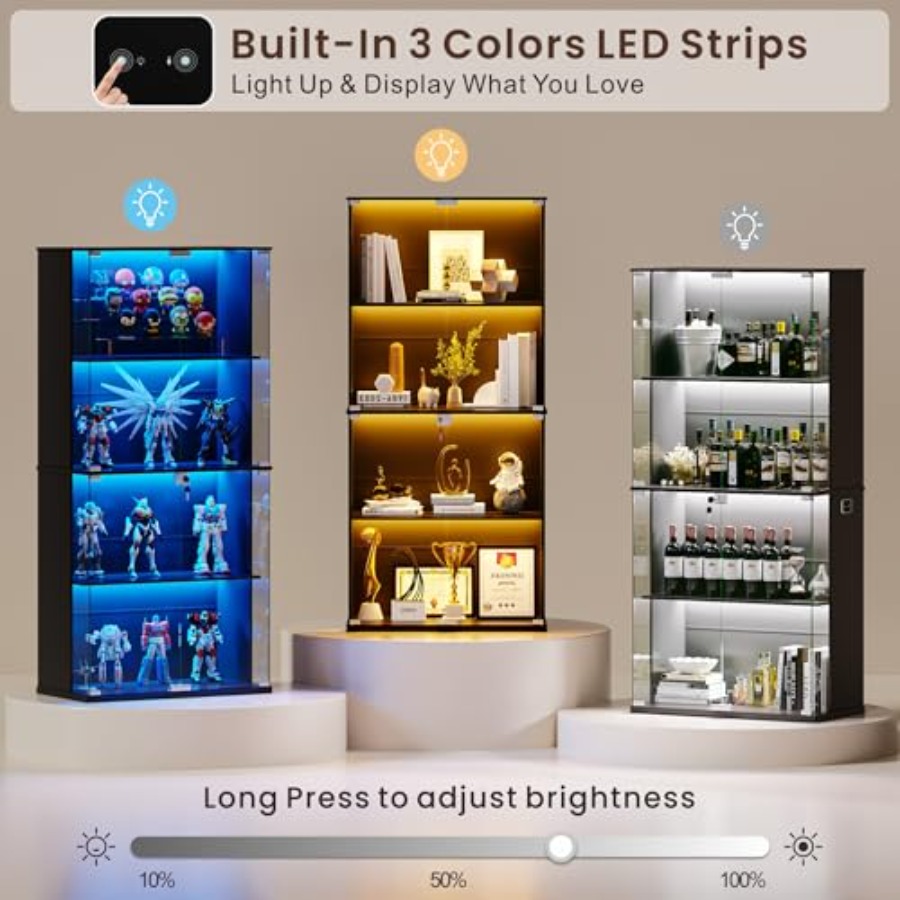 Black Display Cabinet with Gla - Glass Door Hinge review and price